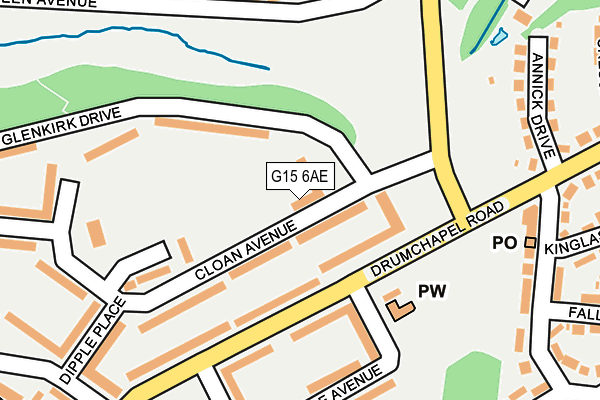 G15 6AE map - OS OpenMap – Local (Ordnance Survey)