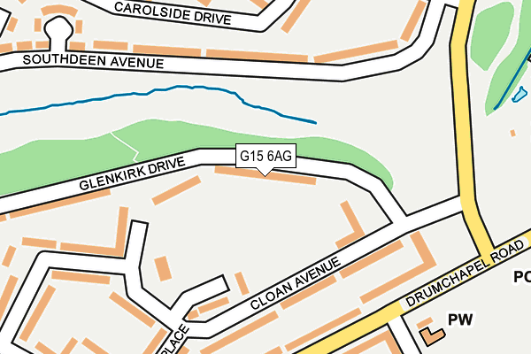 G15 6AG map - OS OpenMap – Local (Ordnance Survey)