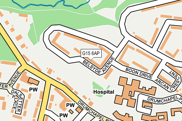 G15 6AP map - OS OpenMap – Local (Ordnance Survey)