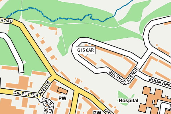 G15 6AR map - OS OpenMap – Local (Ordnance Survey)
