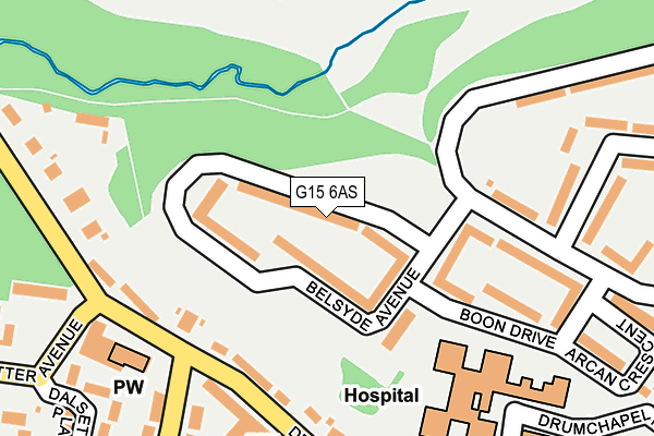 G15 6AS map - OS OpenMap – Local (Ordnance Survey)