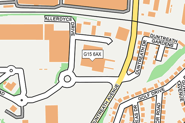 G15 6AX map - OS OpenMap – Local (Ordnance Survey)