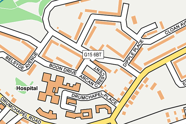 G15 6BT map - OS OpenMap – Local (Ordnance Survey)