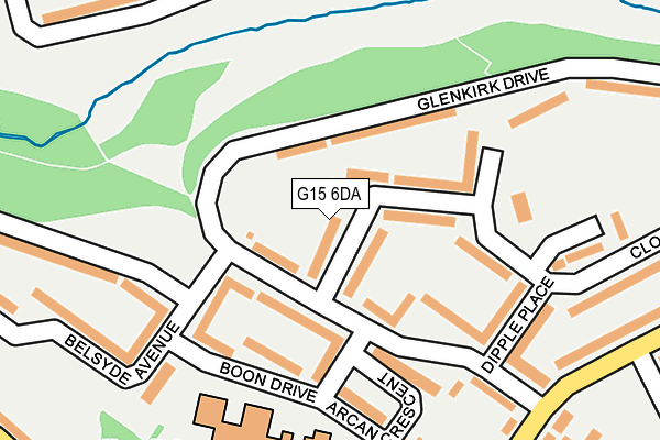 G15 6DA map - OS OpenMap – Local (Ordnance Survey)