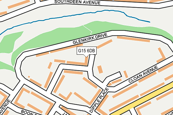 G15 6DB map - OS OpenMap – Local (Ordnance Survey)