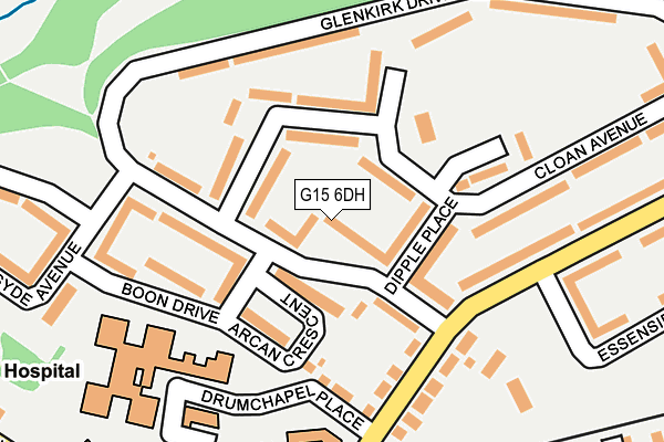 G15 6DH map - OS OpenMap – Local (Ordnance Survey)