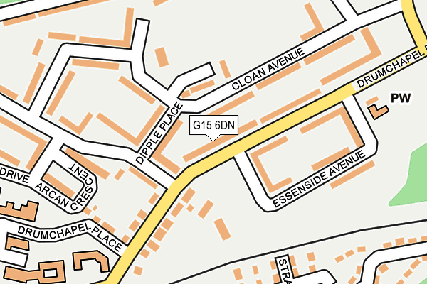 G15 6DN map - OS OpenMap – Local (Ordnance Survey)