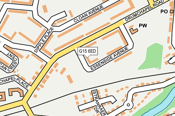 G15 6ED map - OS OpenMap – Local (Ordnance Survey)