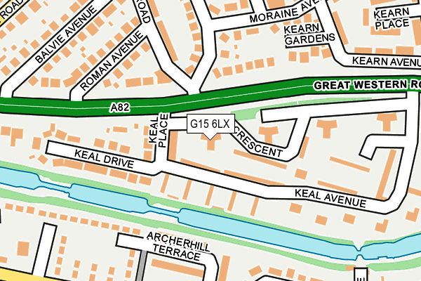 G15 6LX map - OS OpenMap – Local (Ordnance Survey)