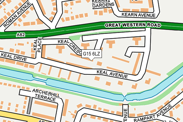 G15 6LZ map - OS OpenMap – Local (Ordnance Survey)