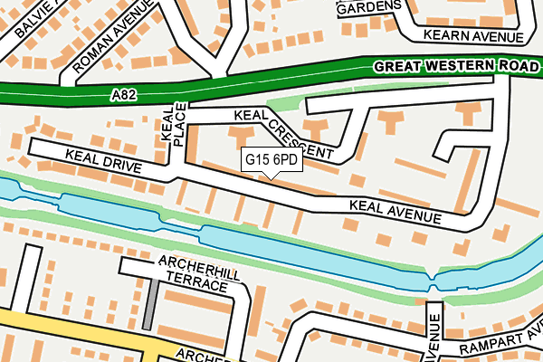 G15 6PD map - OS OpenMap – Local (Ordnance Survey)