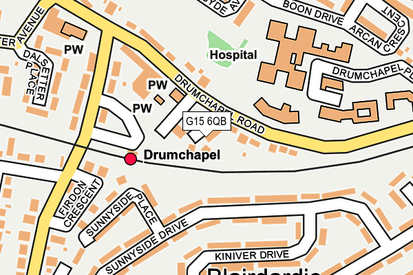 G15 6QB map - OS OpenMap – Local (Ordnance Survey)