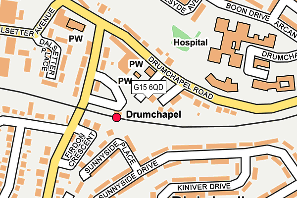 G15 6QD map - OS OpenMap – Local (Ordnance Survey)