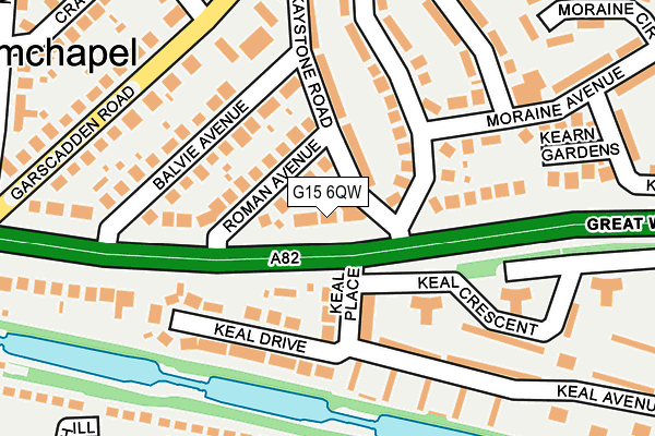 G15 6QW map - OS OpenMap – Local (Ordnance Survey)
