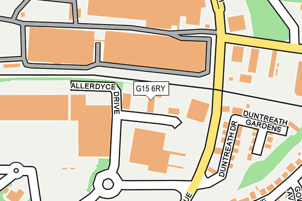 G15 6RY map - OS OpenMap – Local (Ordnance Survey)