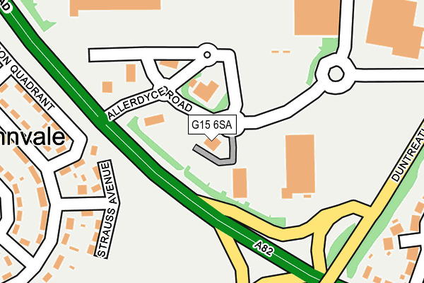 G15 6SA map - OS OpenMap – Local (Ordnance Survey)
