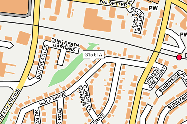 G15 6TA map - OS OpenMap – Local (Ordnance Survey)