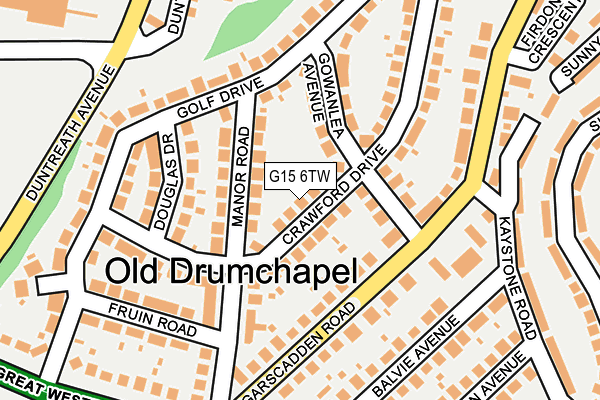 G15 6TW map - OS OpenMap – Local (Ordnance Survey)