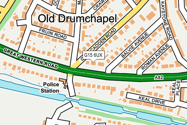 G15 6UX map - OS OpenMap – Local (Ordnance Survey)