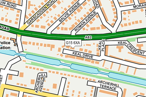 G15 6XA map - OS OpenMap – Local (Ordnance Survey)