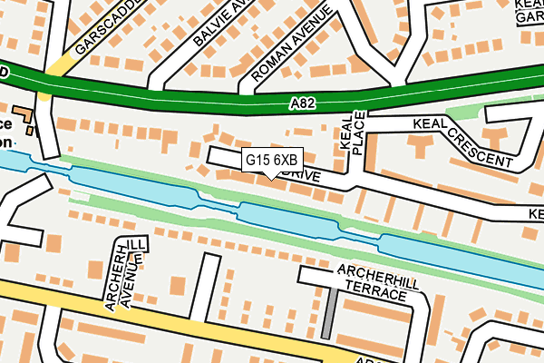 G15 6XB map - OS OpenMap – Local (Ordnance Survey)
