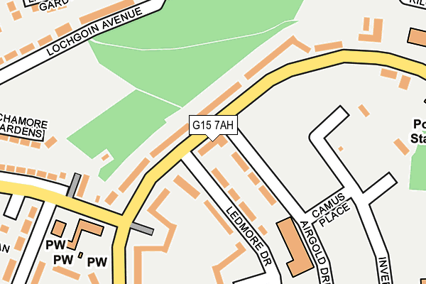 G15 7AH map - OS OpenMap – Local (Ordnance Survey)