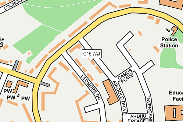 G15 7AJ map - OS OpenMap – Local (Ordnance Survey)