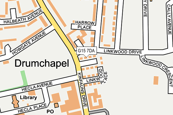 G15 7DA map - OS OpenMap – Local (Ordnance Survey)