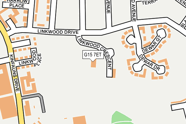 G15 7ET map - OS OpenMap – Local (Ordnance Survey)