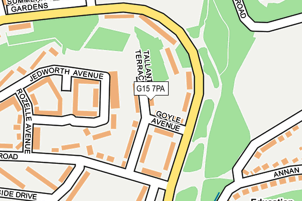 G15 7PA map - OS OpenMap – Local (Ordnance Survey)