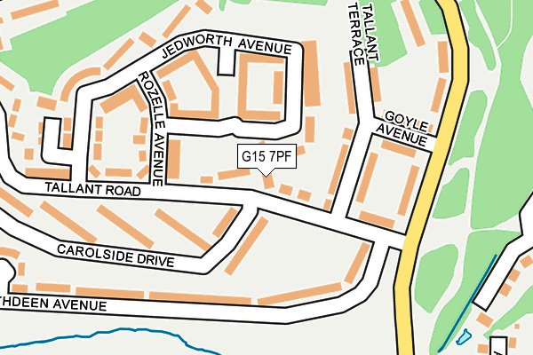 G15 7PF map - OS OpenMap – Local (Ordnance Survey)