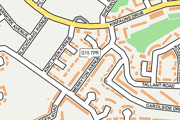 G15 7PR map - OS OpenMap – Local (Ordnance Survey)