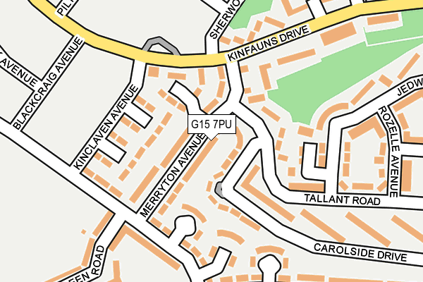 G15 7PU map - OS OpenMap – Local (Ordnance Survey)