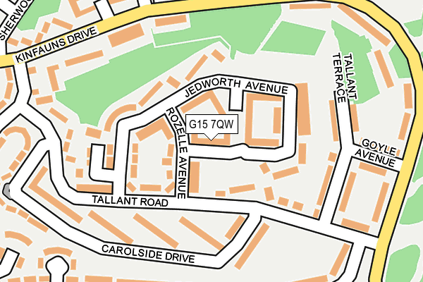 G15 7QW map - OS OpenMap – Local (Ordnance Survey)