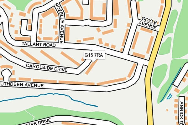 G15 7RA map - OS OpenMap – Local (Ordnance Survey)