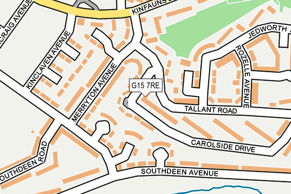 G15 7RE map - OS OpenMap – Local (Ordnance Survey)