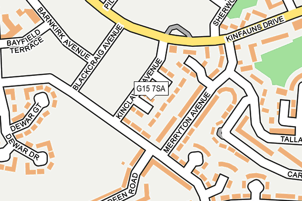 G15 7SA map - OS OpenMap – Local (Ordnance Survey)