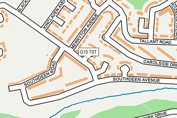 G15 7ST map - OS OpenMap – Local (Ordnance Survey)