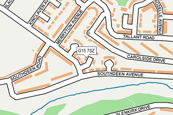G15 7SZ map - OS OpenMap – Local (Ordnance Survey)
