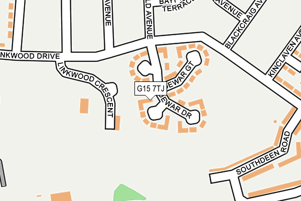 G15 7TJ map - OS OpenMap – Local (Ordnance Survey)