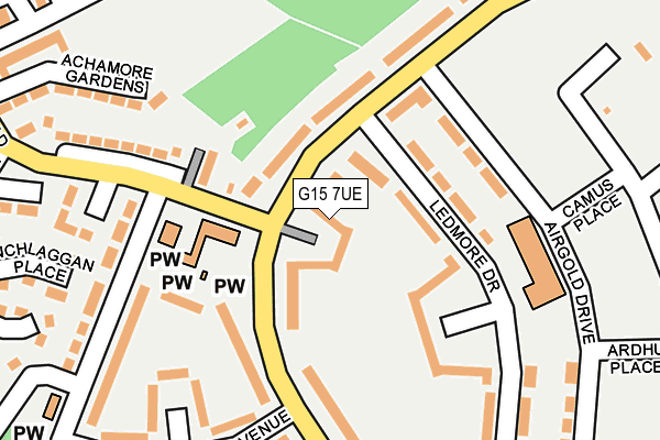 G15 7UE map - OS OpenMap – Local (Ordnance Survey)