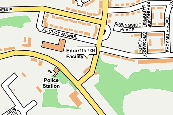 G15 7XN map - OS OpenMap – Local (Ordnance Survey)