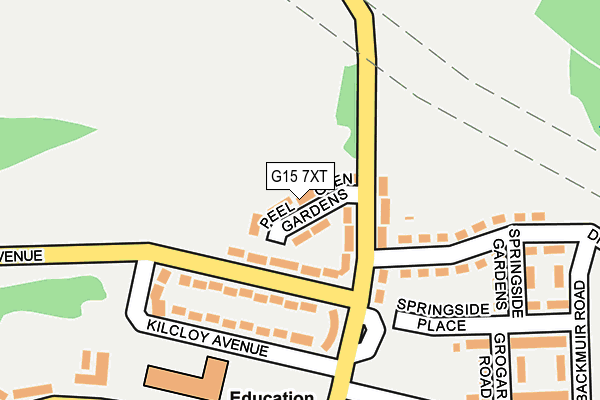 G15 7XT map - OS OpenMap – Local (Ordnance Survey)