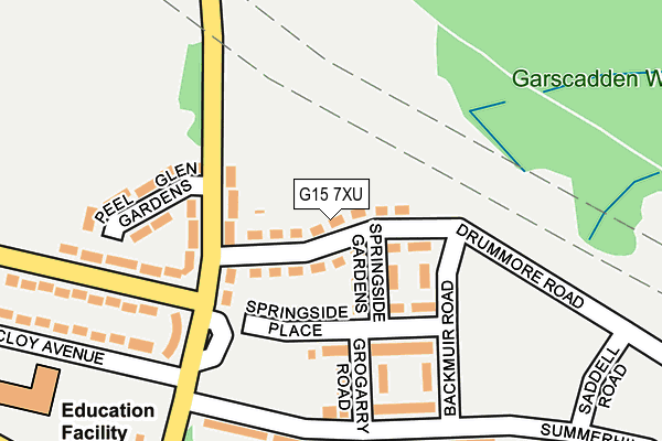 G15 7XU map - OS OpenMap – Local (Ordnance Survey)