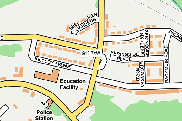 G15 7XW map - OS OpenMap – Local (Ordnance Survey)