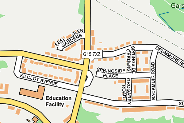 G15 7XZ map - OS OpenMap – Local (Ordnance Survey)