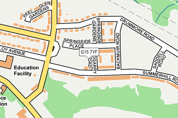 G15 7YF map - OS OpenMap – Local (Ordnance Survey)