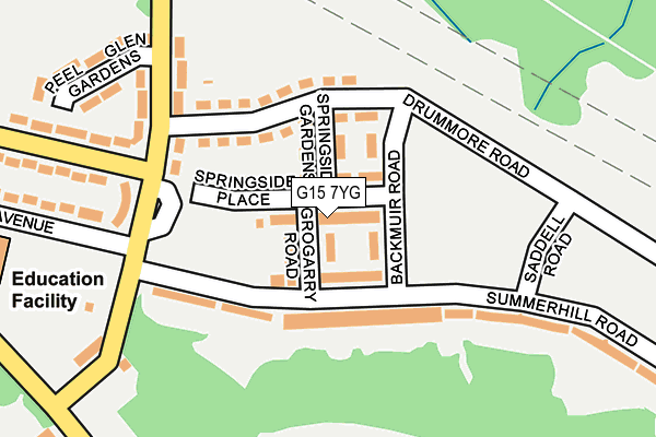 G15 7YG map - OS OpenMap – Local (Ordnance Survey)