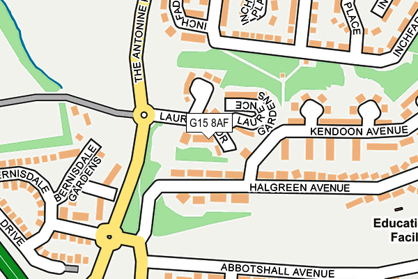 G15 8AF map - OS OpenMap – Local (Ordnance Survey)