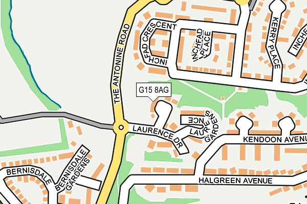 G15 8AG map - OS OpenMap – Local (Ordnance Survey)
